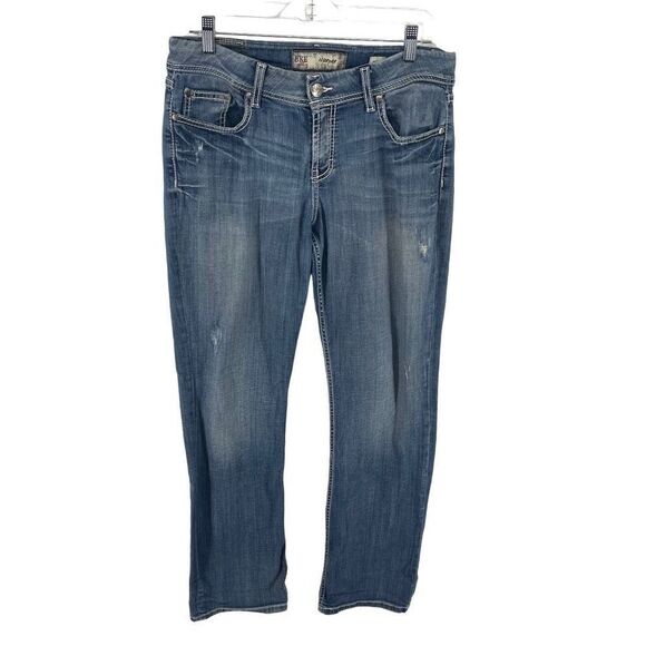 BKE Denim Harper Women's Skinny Jeans Ripped Mid Rise Stretch Denim Size 31 long - Picture 7 of 12